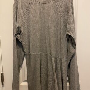 Anthropologie Maeve Gray Ribbed Top